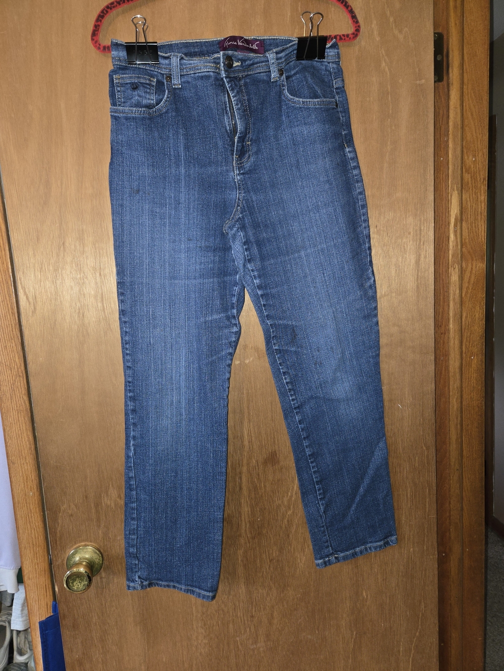 Gloria Vanderbilt Women's Medium Blue Straight Jeans Size 10